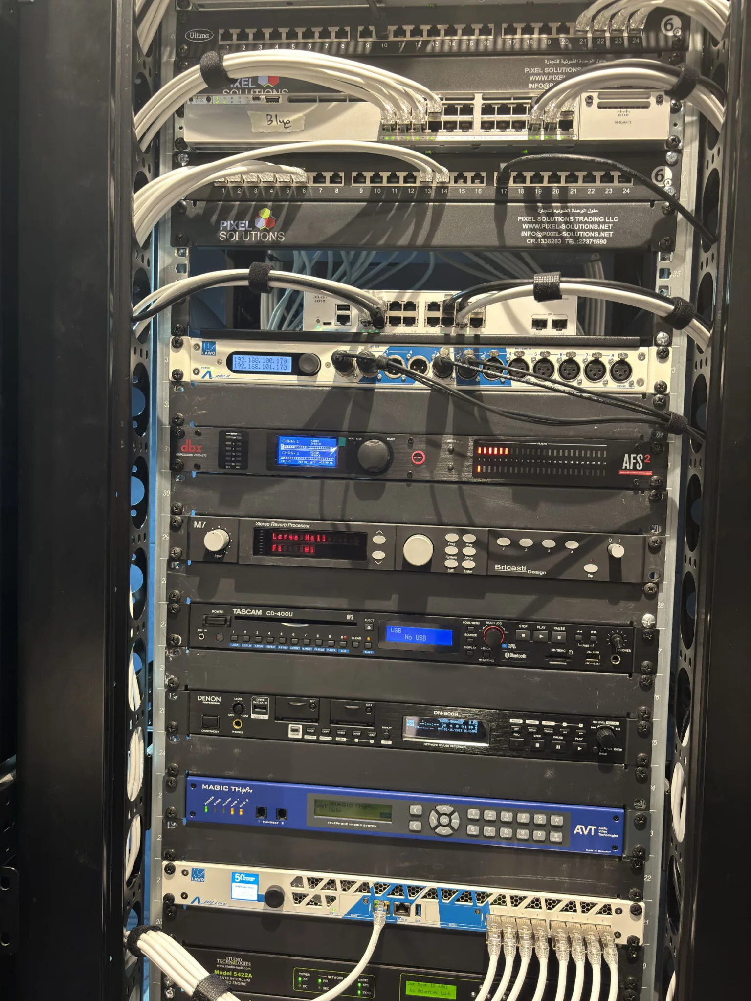 Rack with A__UHD Core and A__mic8