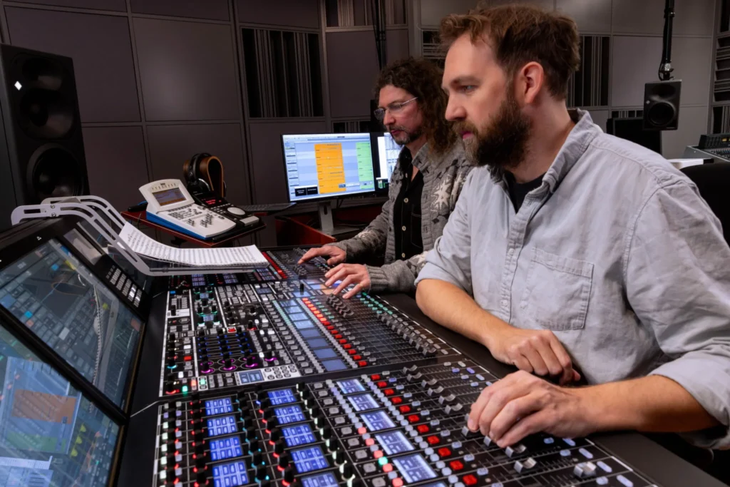 Production with Peter Schmidt (left) and Christoph Feiel (right)
